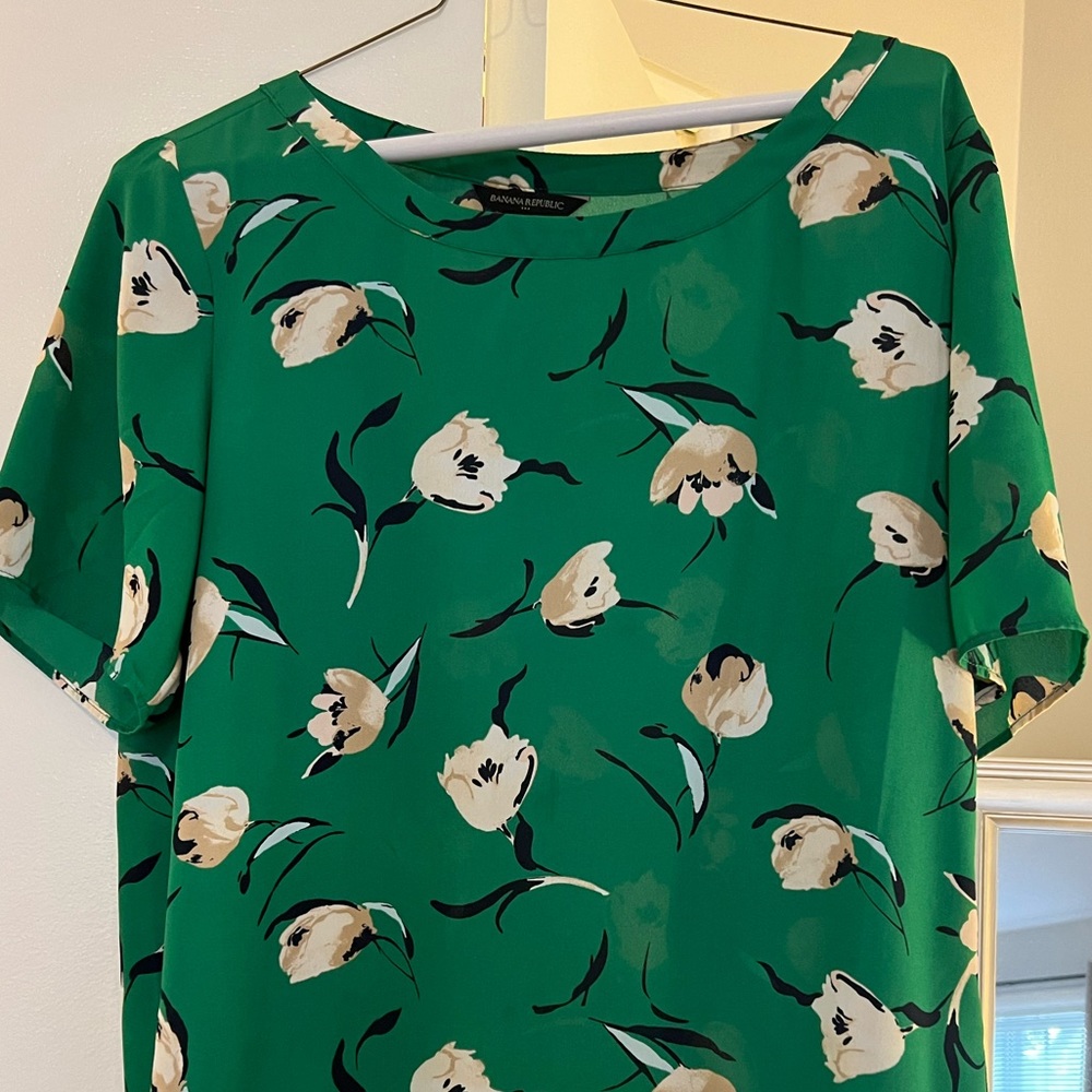 Floral Green Blouse